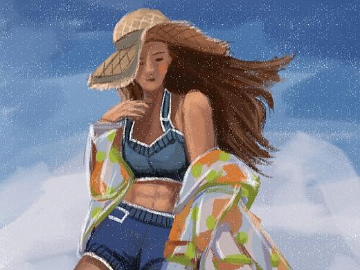 美女插画练习
