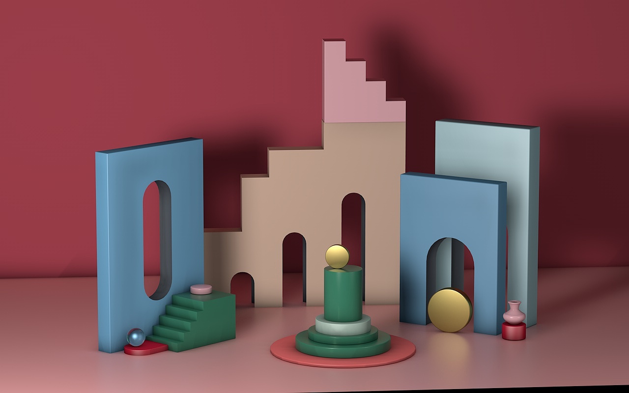 几何体的练习|三维|场景|俯视天空的猫 - 临摹作品 - 站酷 (zcool)