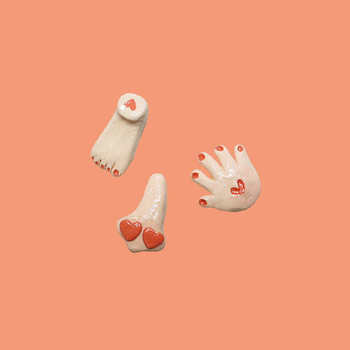 原创手作 粘土胸针\冰箱贴