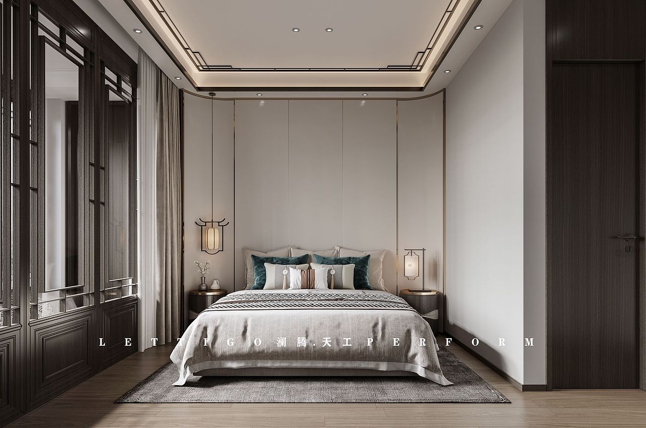 浓妆淡抹总相宜，这样的新中式优雅不过时（图ZMzE4OTMyMjc2） - 家装设计 - 站酷设计师DesignerZtt186原创素材 - 站酷ZCOOL