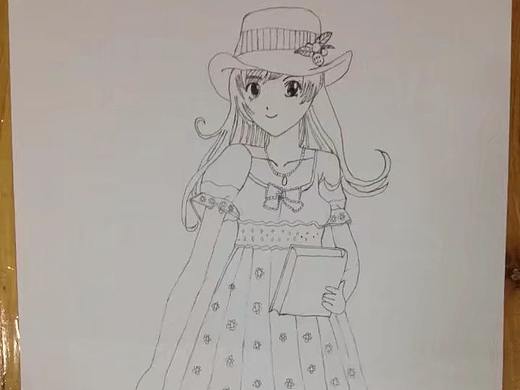 手绘女孩