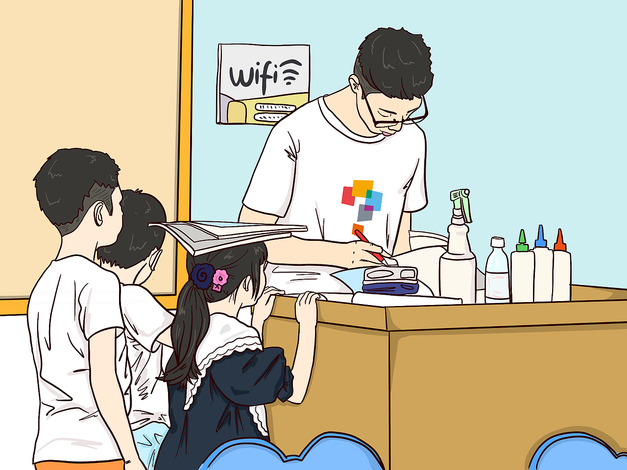 教师节（图ZMTk3Mjg2MTY4） - 艺术插画 - 站酷设计师是阿鸡呀原创素材 - 站酷ZCOOL