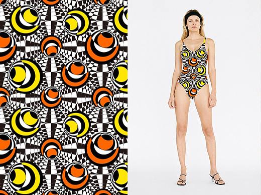 非洲花型-泳装应用