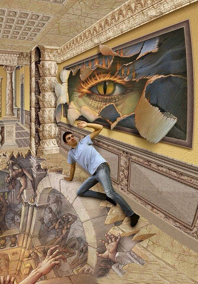 5d魔幻艺术馆墙体彩绘艺术_深圳3d立体画-站酷zcool