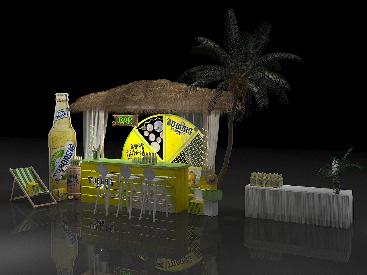 乐堡纯生bar|三维|场景|_微笑__原创作品-站酷zcool