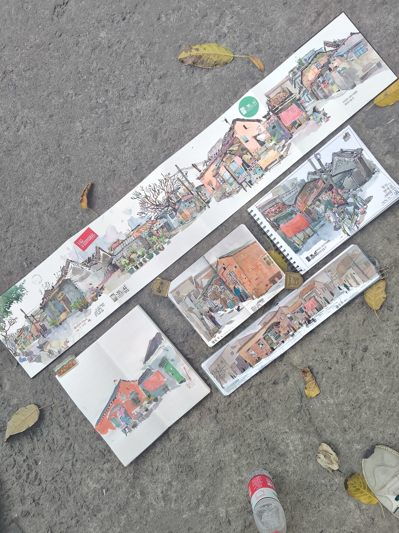 『画本系列』-我的第54-55本画本-城市速写系列作品（图ZMzY1MTEyODg4） - 绘画 - 站酷设计师画画的陈一丘原创素材 - 站酷ZCOOL