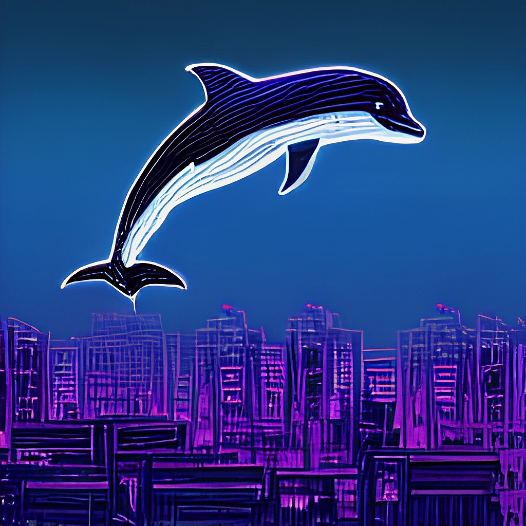 #wow+数字艺术nft超现实空间鲸鱼海豚赛博朋克