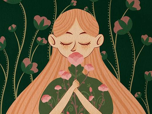 獨(dú)愛花與美人（個(gè)人主頁(yè)-ZNjYxMjU3NTI=） - 兒童插畫 - 站酷設(shè)計(jì)師三分三繪本原創(chuàng)素材 - 站酷ZCOOL