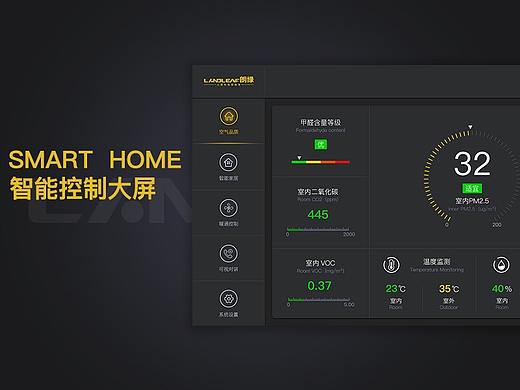 智能控制大屏界面