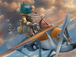 #站酷梦笔#飞行在天空约翰弗拉·博斯查特