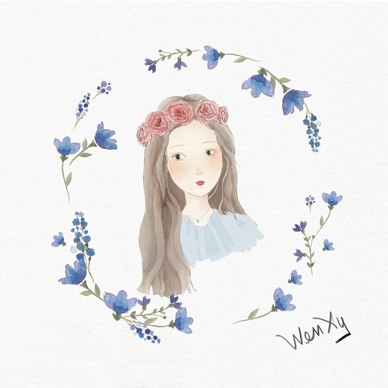 女孩（图ZODAyMDE1NDA=） - 创作习作 - 站酷设计师Wenxy原创素材 - 站酷ZCOOL