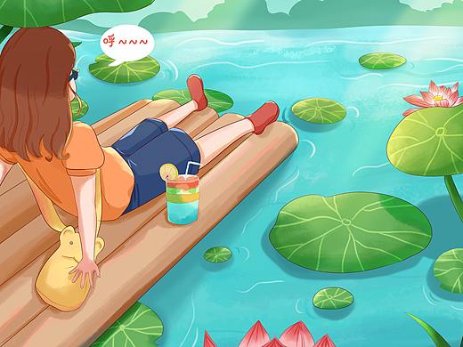 二十四節(jié)氣之——立夏（個人主頁-ZNTM1OTg0NDg=） - 商業(yè)插畫 - 站酷設(shè)計師張小葉1992原創(chuàng)素材 - 站酷ZCOOL