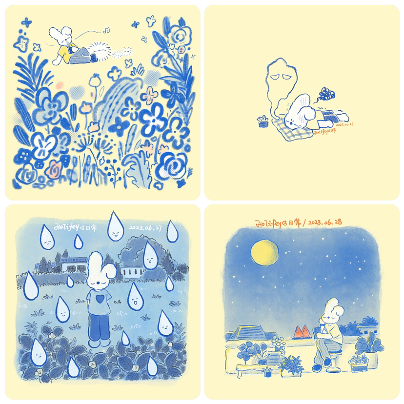 迷迷糊糊的六月/日常小画