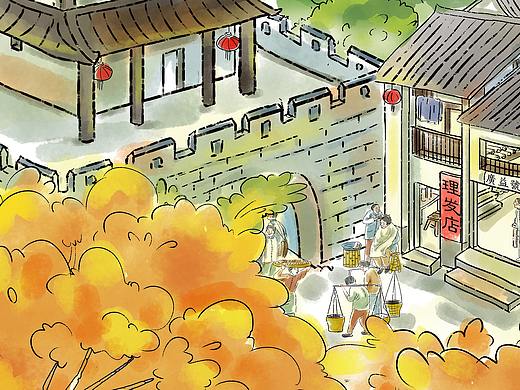 罗行村史馆插画