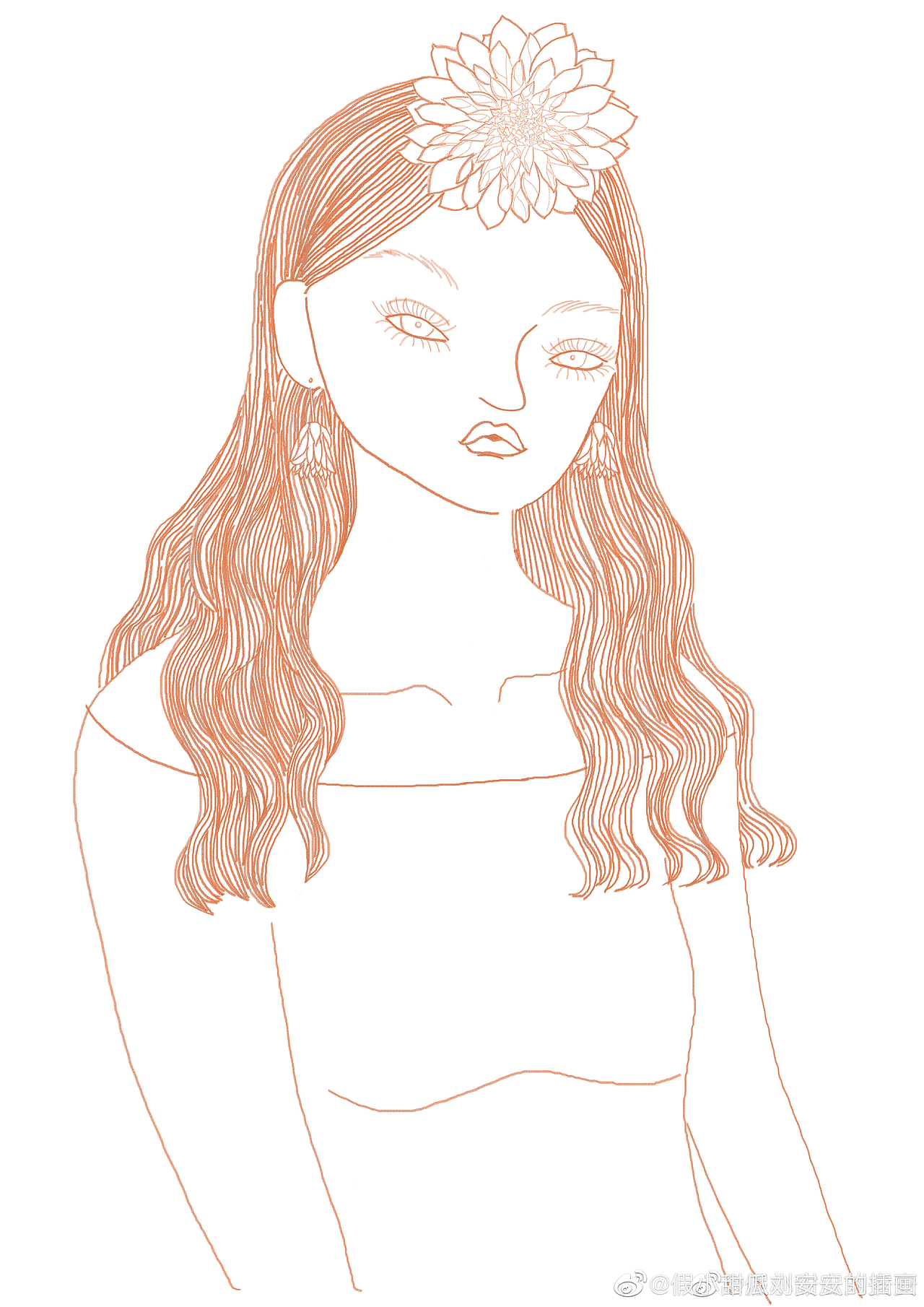 《让人心烦的女装部经理》人物插画