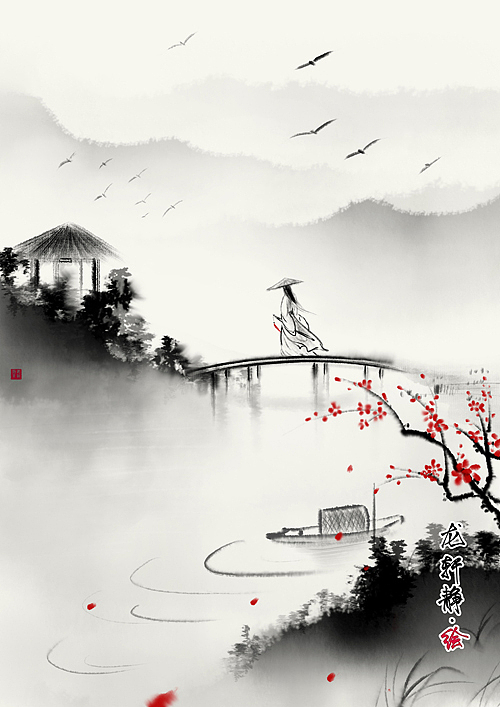 水墨意境古风插画合集