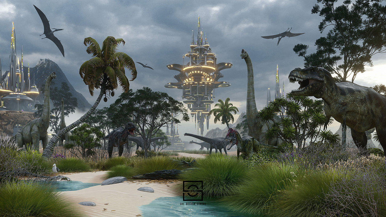 lumion侏罗纪场景恐龙