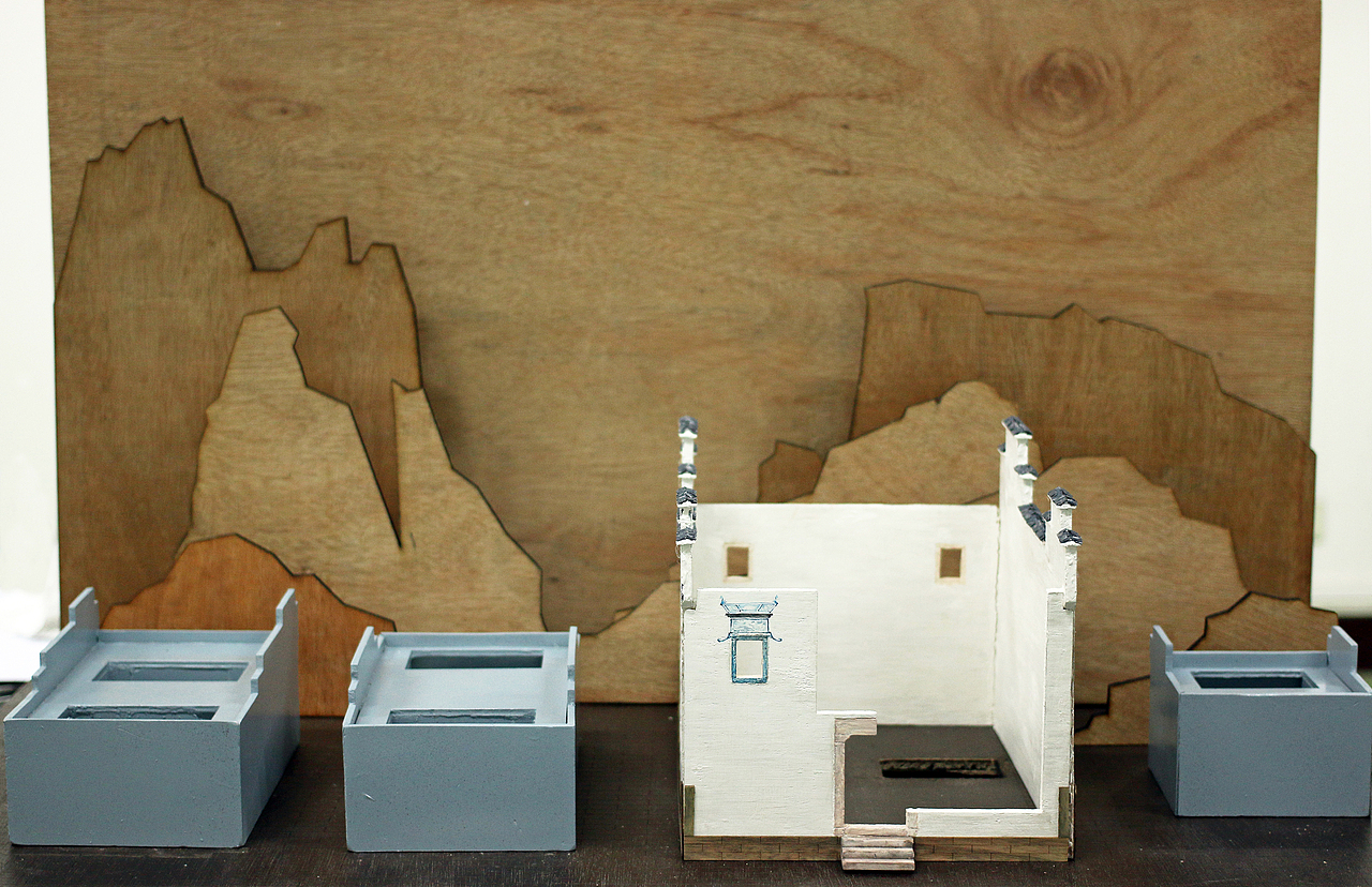 徽派古民居建筑模型