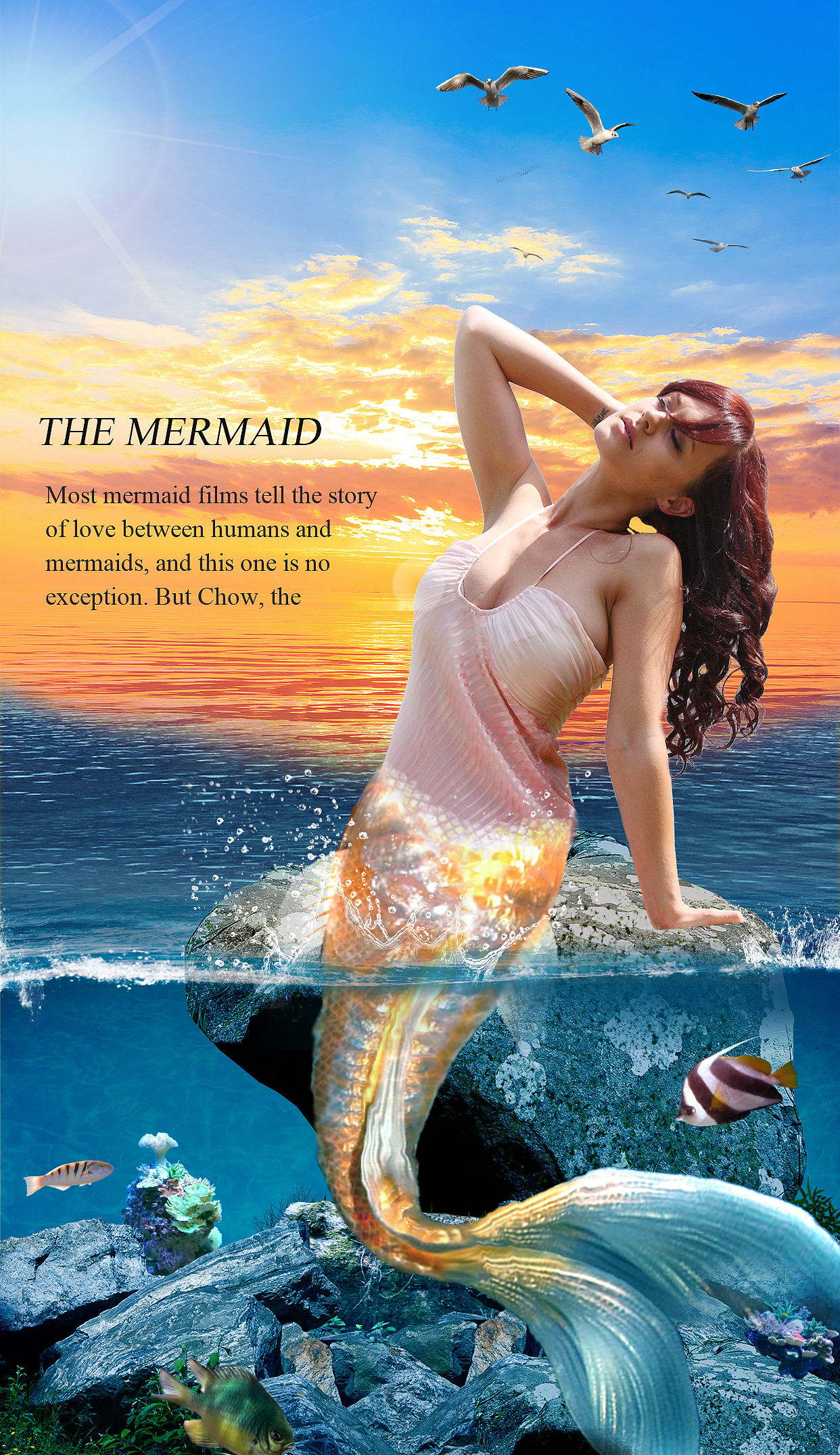 美人鱼合成（图ZNjQyNDIyMzI=） - 海报 - 站酷设计师良724原创素材 - 站酷ZCOOL