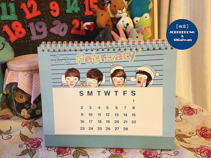 ［韩国偶像乐队CNBLUE周边日历］原创卡通fanart可爱主题2014日历