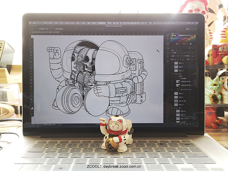 招财宇航员（图ZMTY3OTE3ODQw） - 玩具 - 站酷设计师银河电波原创素材 - 站酷ZCOOL