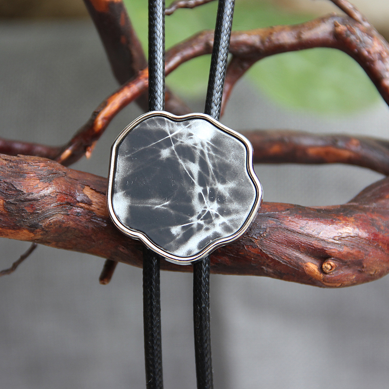 原创设计石纹面男波洛领带女bolo tie创意礼物绳领带