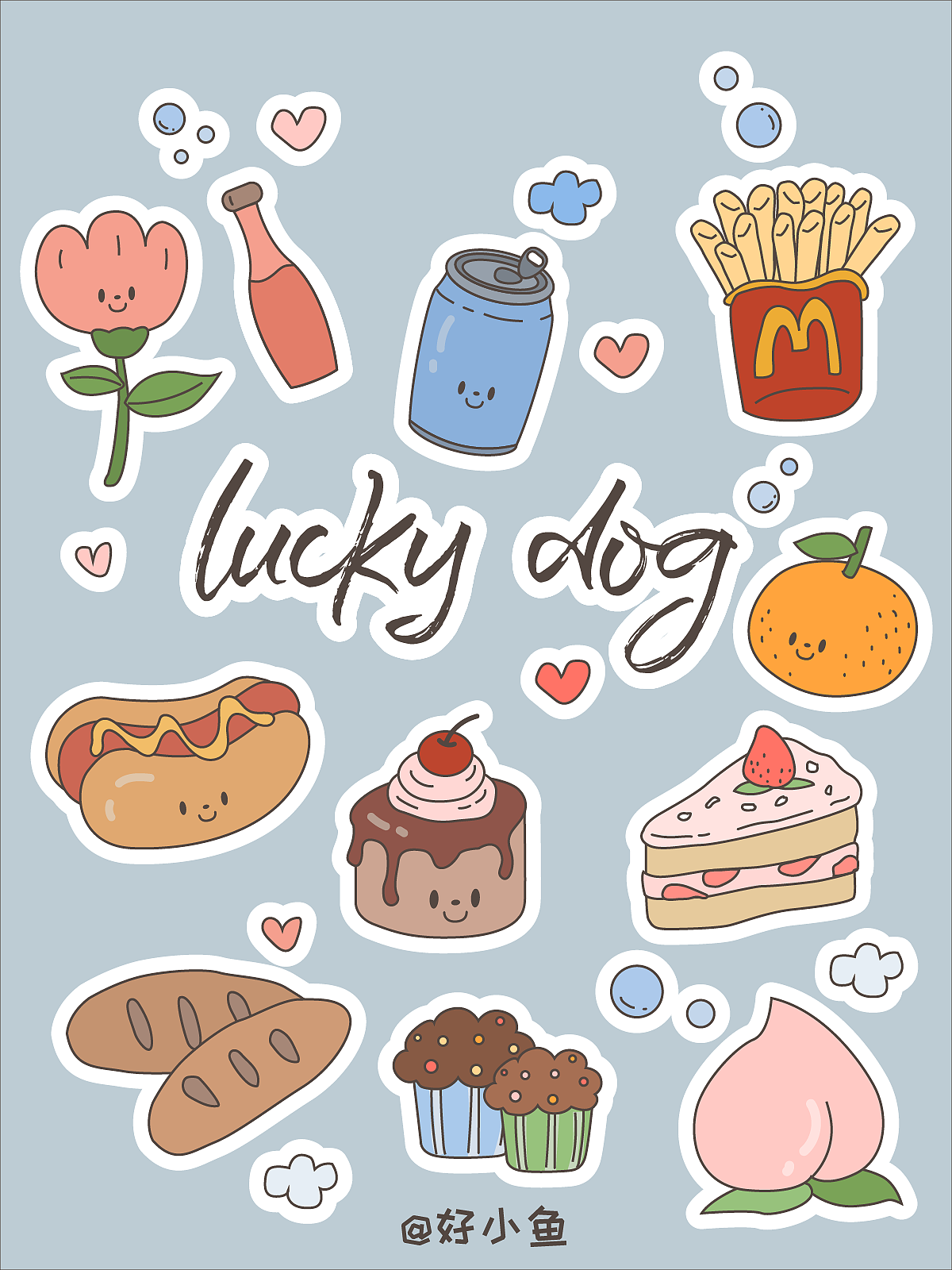 美食小贴纸