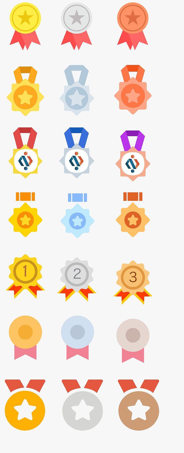 金银铜奖牌图标