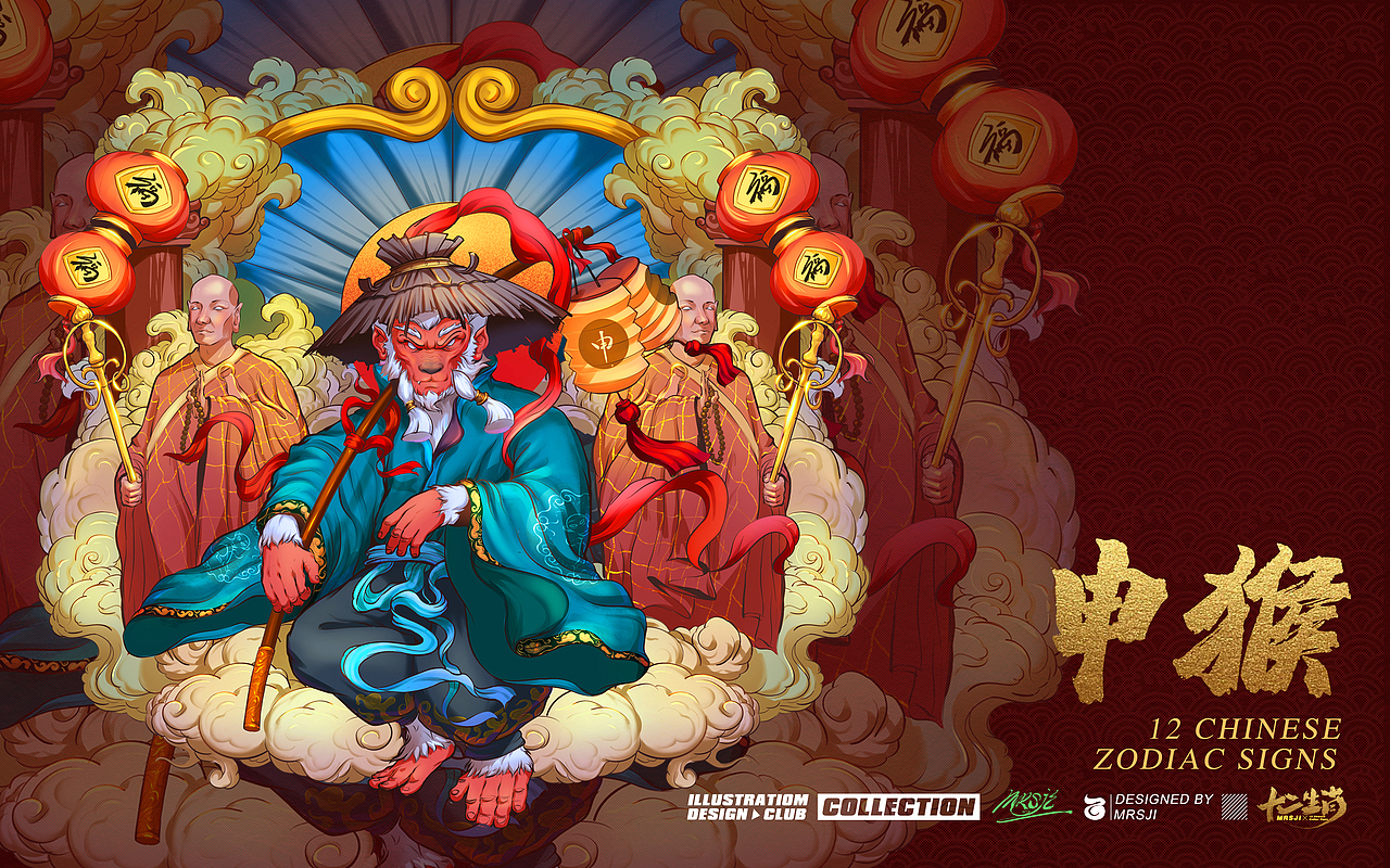 十二生肖国潮插画|插画|商业插画|mrsji小石 - 原创作品 - 站酷