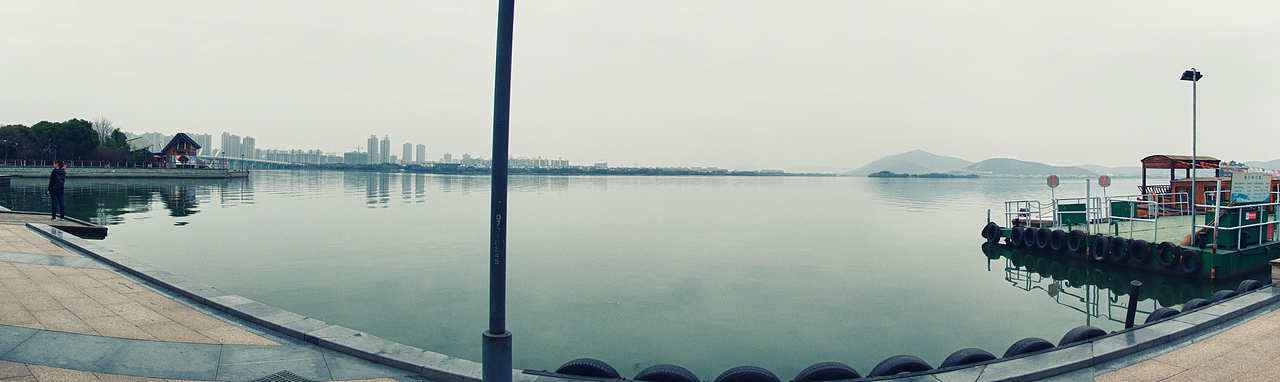 蠡湖公园湖边全景
