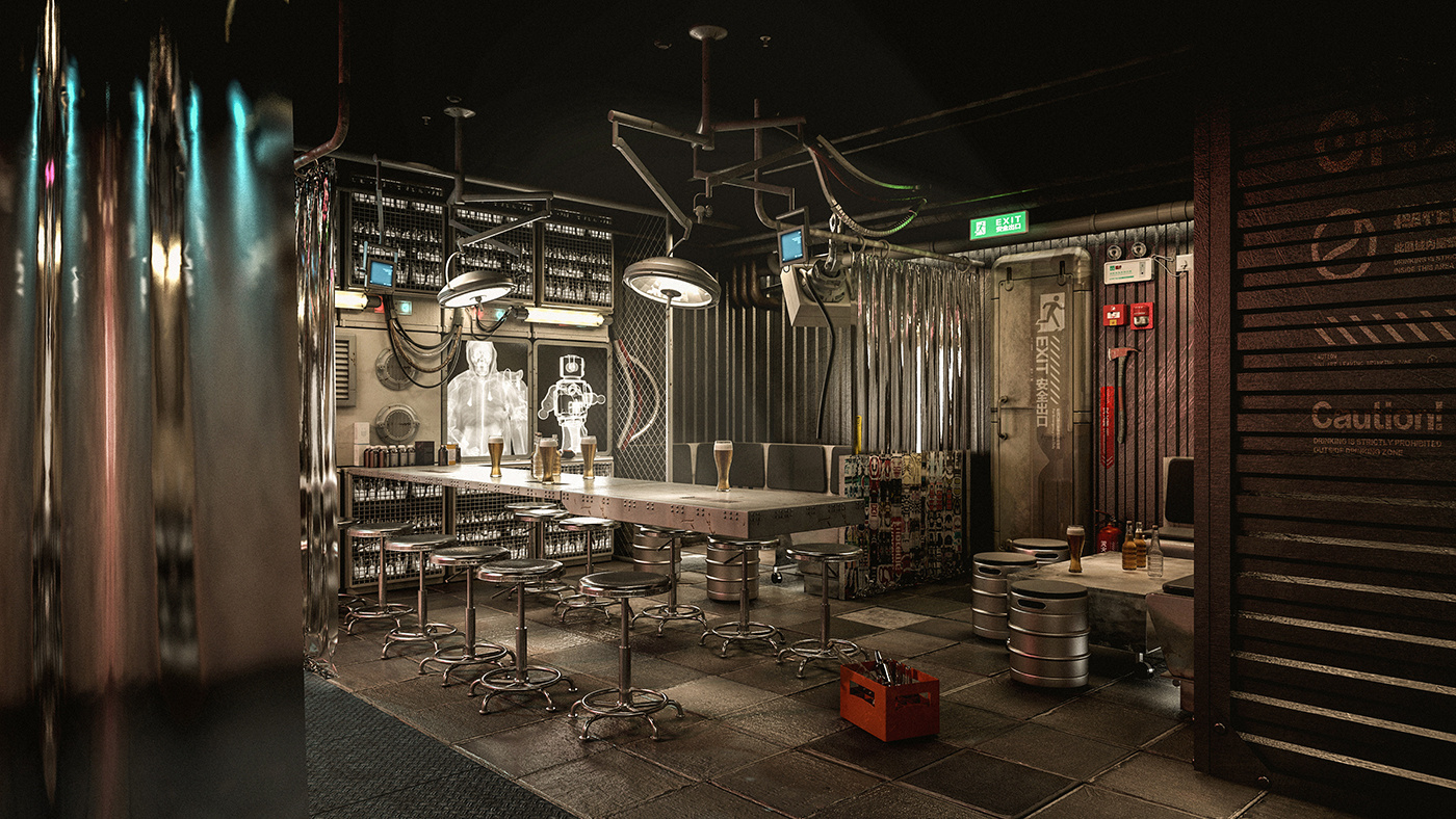 三生onewood酒吧空间视觉设计