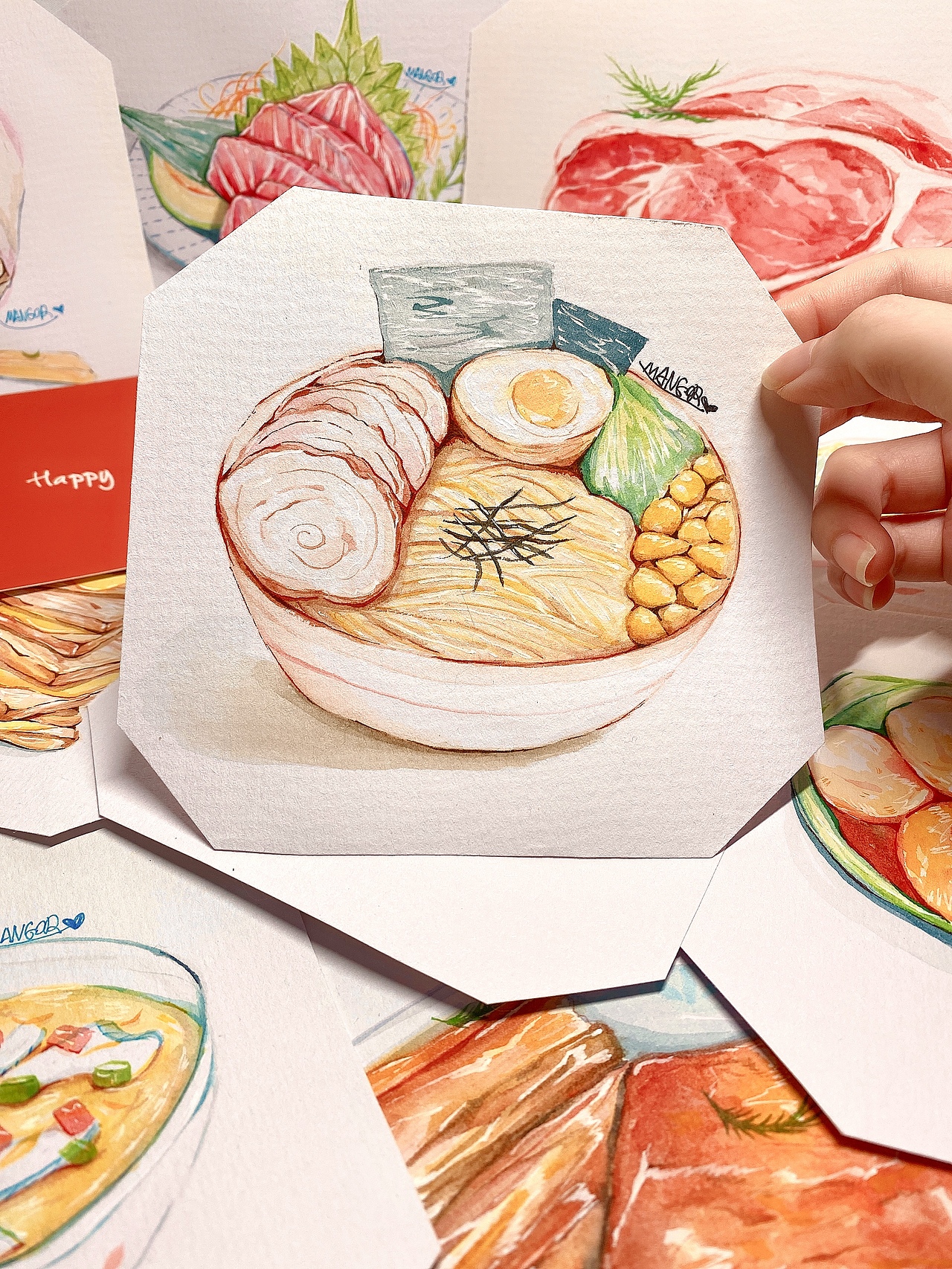 水彩食物的练习（图ZMTk1ODcyOTEy） - 创作习作 - 站酷设计师芒果太甜了原创素材 - 站酷ZCOOL