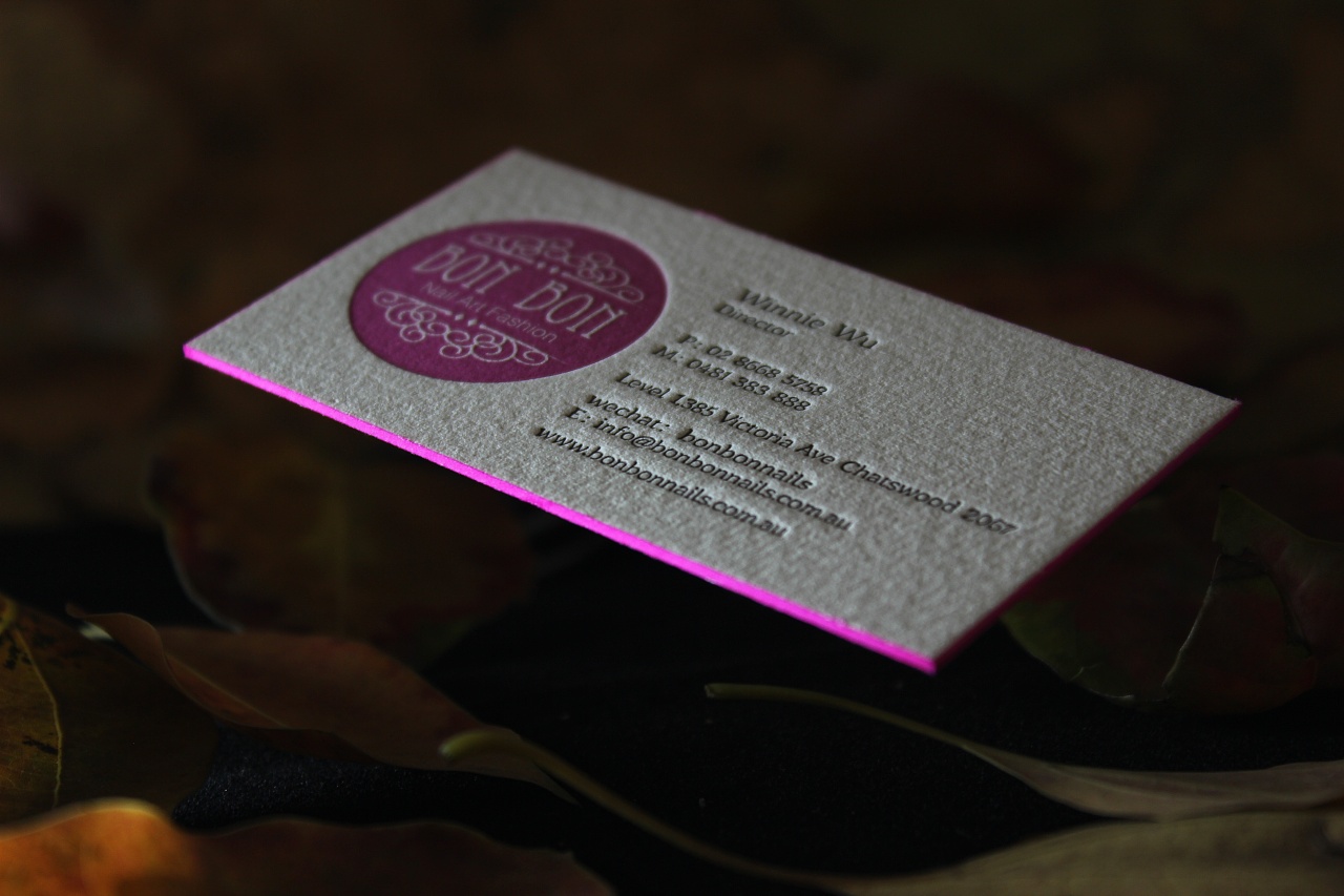 letterpress凸版印刷的一组名片