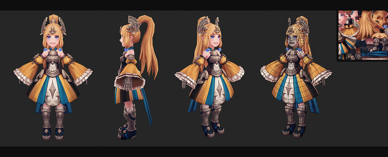 3d手绘角色新妹子