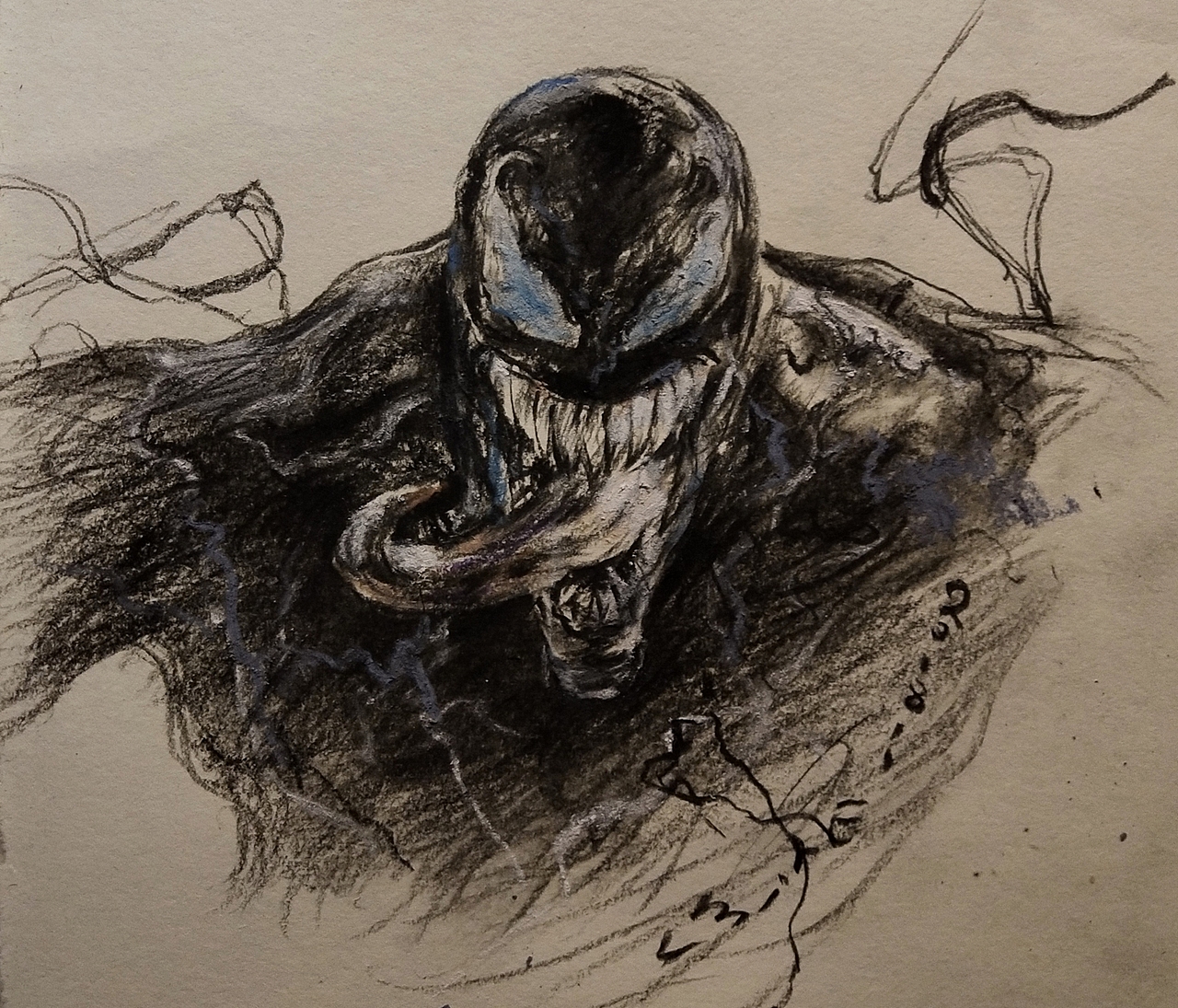 画个可爱的毒液吧