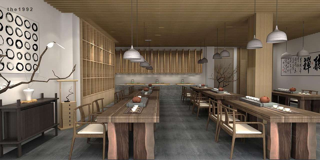 茶室设计（图ZMTQ4OTA4MjQw） - 家装设计 - 站酷设计师九二音艺原创素材 - 站酷ZCOOL