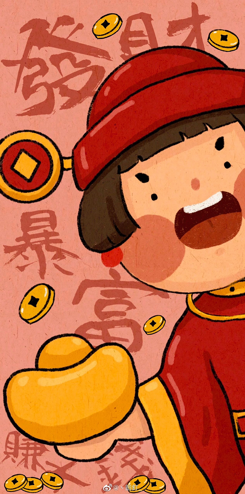 春节插画（图ZMzI4NjE4MDcy） - 艺术插画 - 站酷设计师图釘原创素材 - 站酷ZCOOL