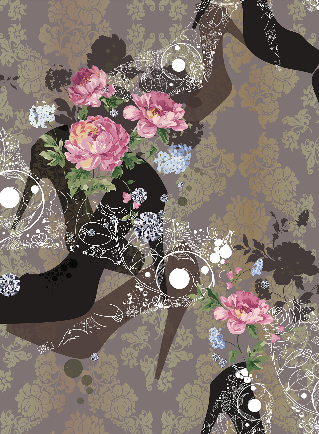 一些本科期间做的纺织品壁纸纹样图案设计 - 原创作品 - 站酷(zcool)