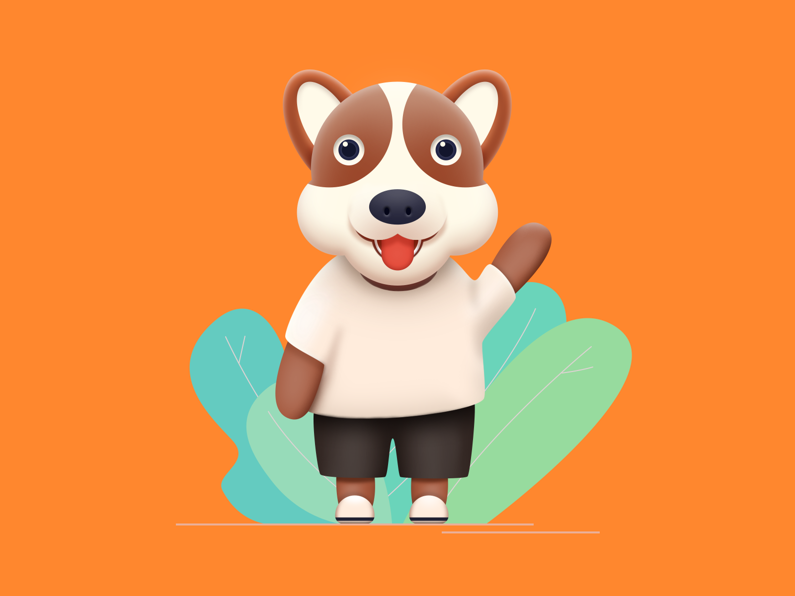 微拟物宠物狗狗|插画|商业插画|习得文武 - 原创作品 - 站酷 (zcool)