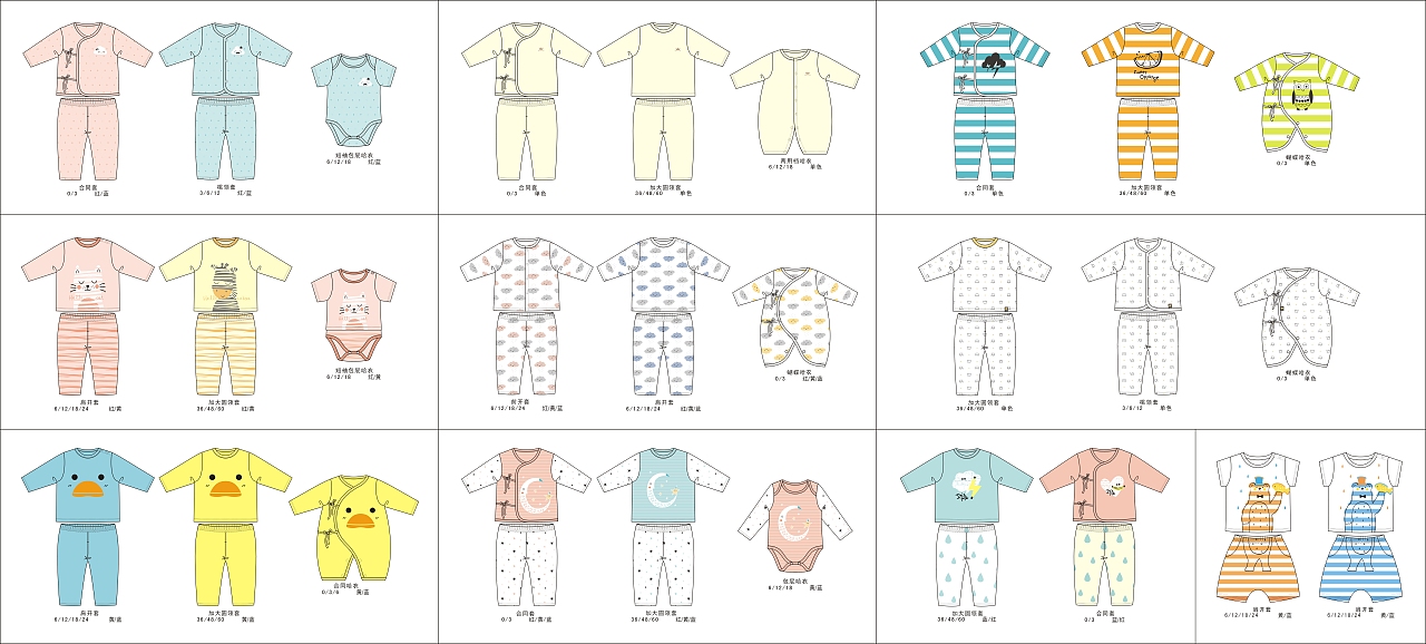 0-3歲嬰童服飾設(shè)計（圖ZMjUyNjgxNDYw） - 兒童服飾 - 站酷設(shè)計師小羊芃芃原創(chuàng)素材 - 站酷ZCOOL