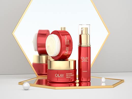 OLAY_OC化妆品建模渲染