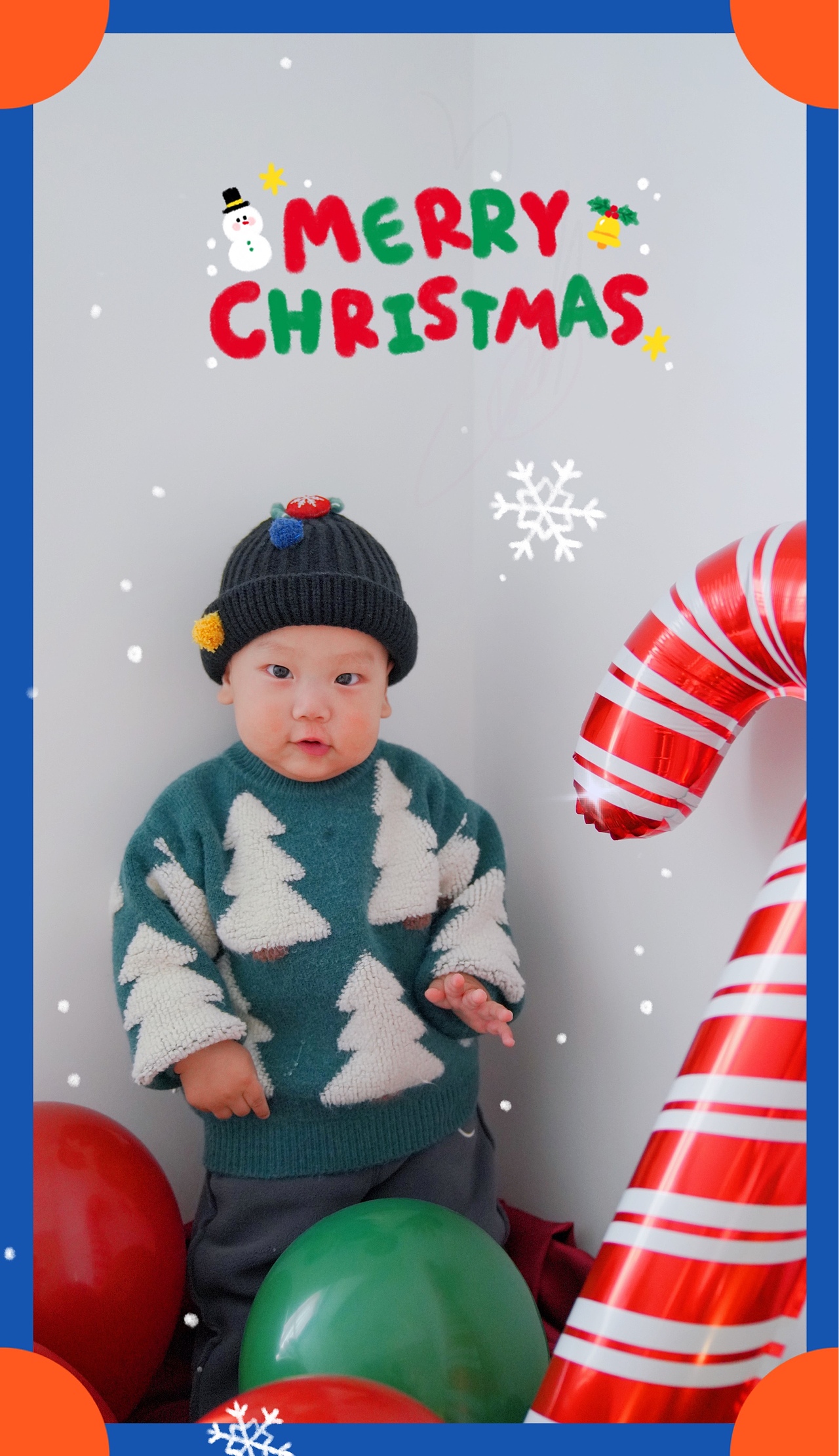 圣诞照-小栗子10个月记录