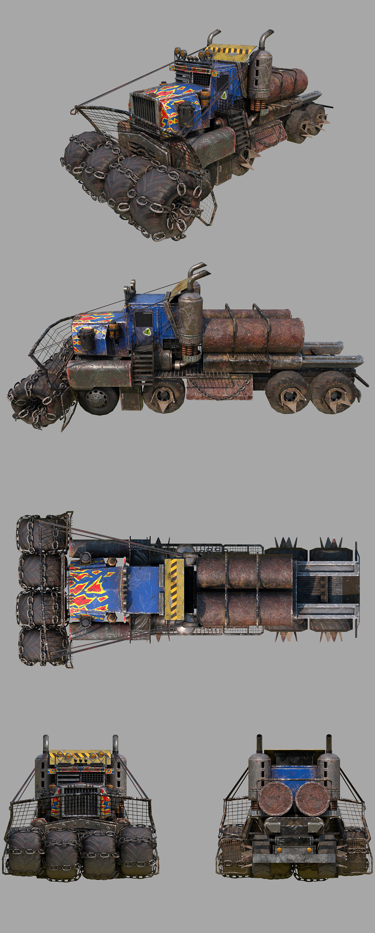 我使用了有效的方法产出了一批废土风格的车辆,希望大家喜欢.