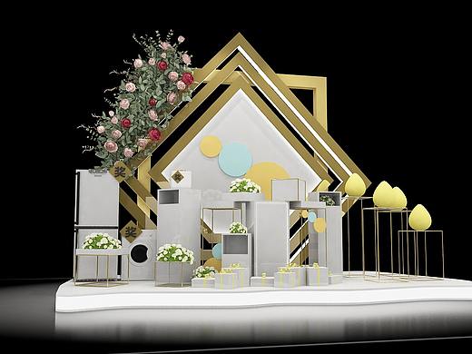 展会、展厅 cad施工图 展示柜 美陈 活动3d商场
