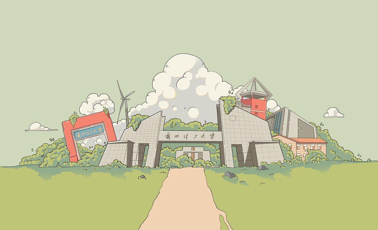 还是学校建筑|插画|创作习作|填字小檀桌 - 原创作品 - 站酷 (zcool)