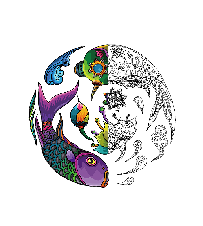 【插画】黑森林(black forest)& 双鱼