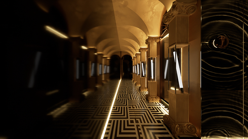 P·D｜融合共生：斯卡帕叠序融入中东风情解构主义（图ZMzYxOTIwMjM2） - 商业空间设计 - 站酷设计师设计师成兆凡原创素材 - 站酷ZCOOL