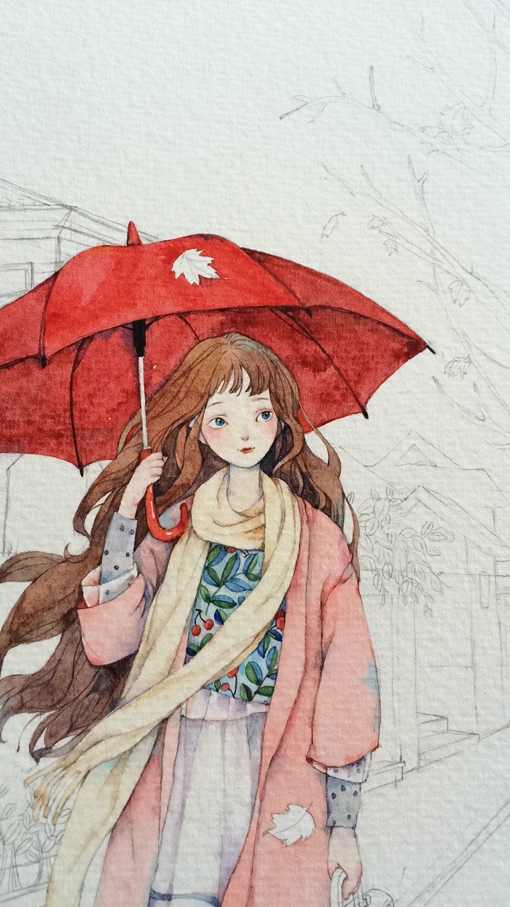 我喜欢的秋凉(顺带小过程图)|插画|商业插画|那仁_原创作品-站酷zcool