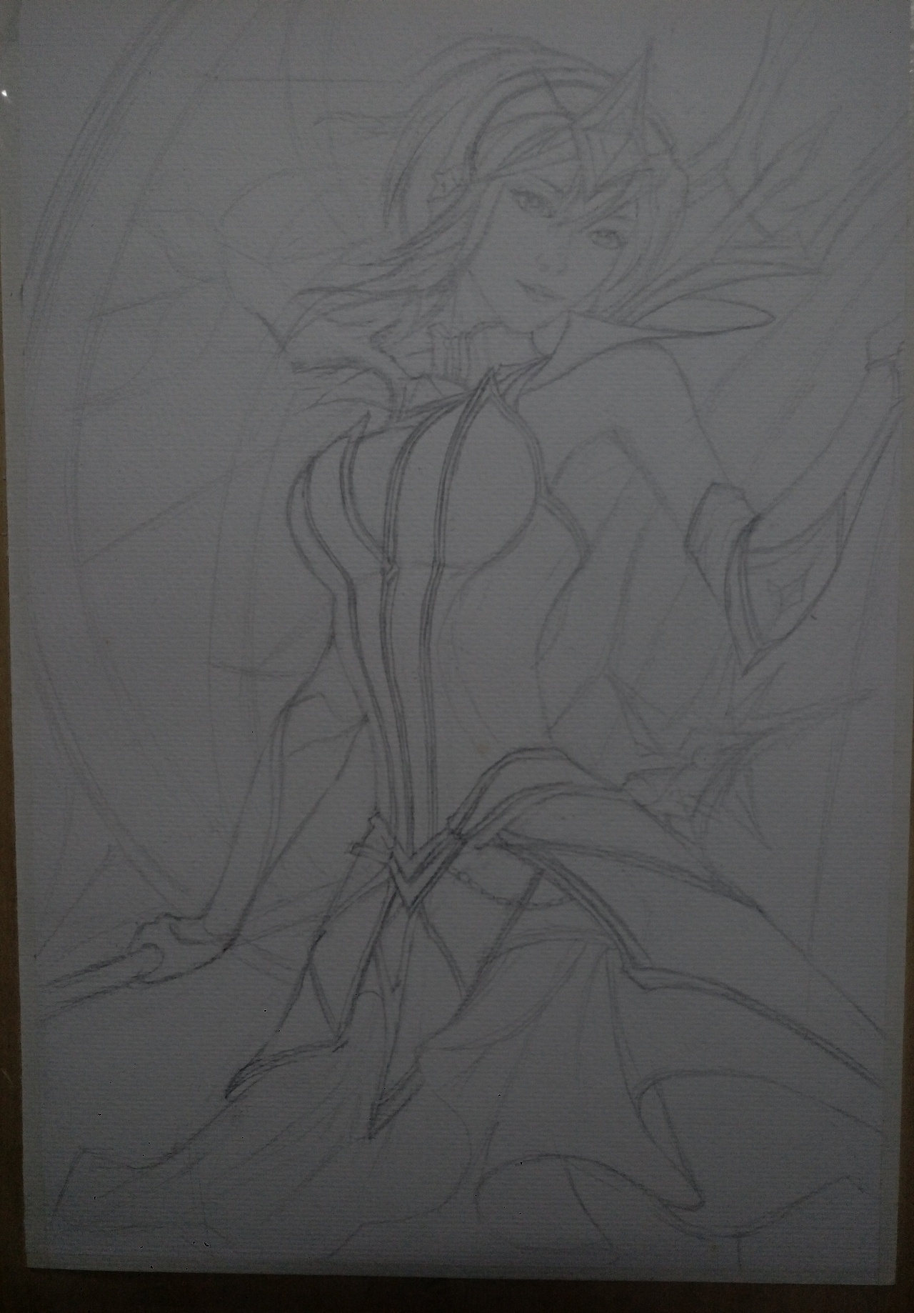 插画手绘英雄联盟游戏人物大元素使拉克丝