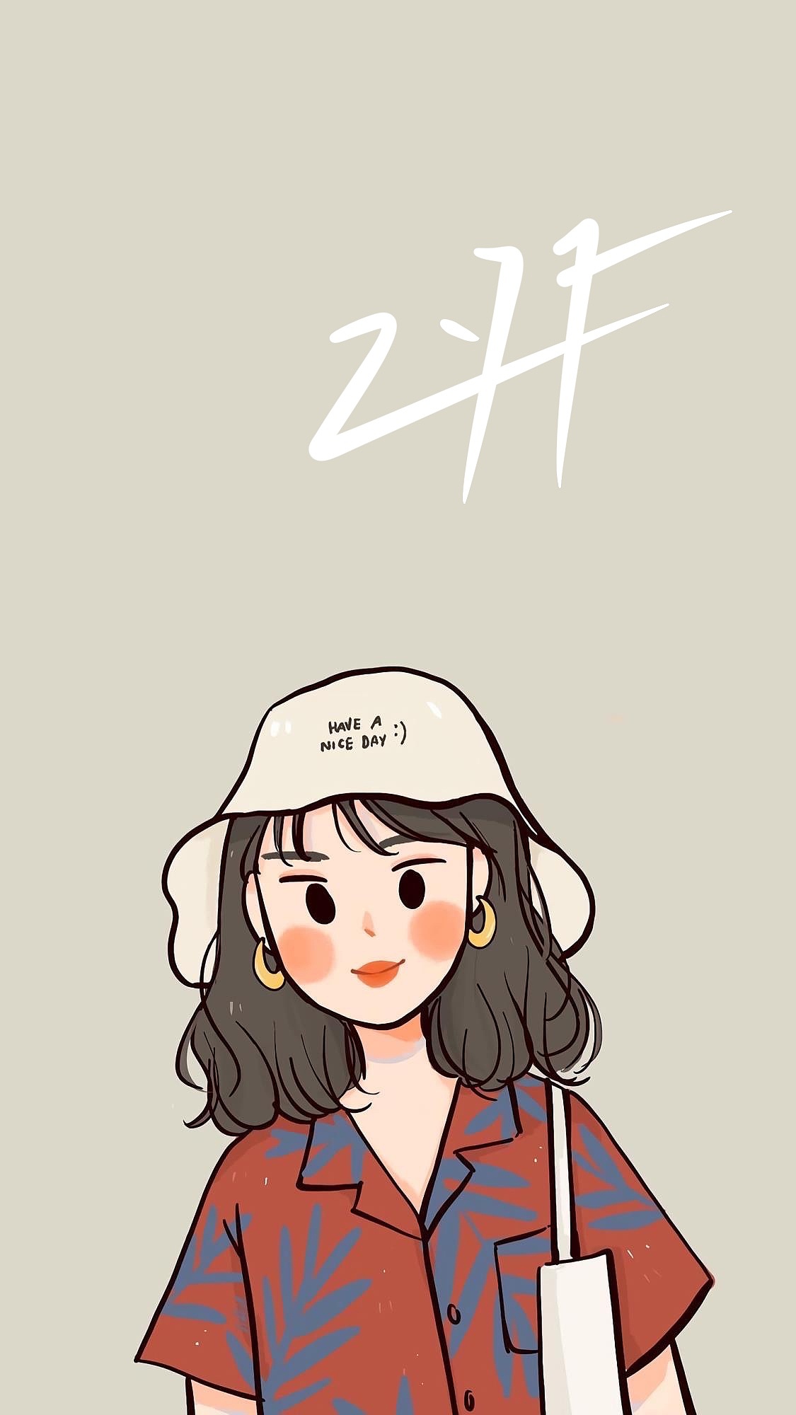 涂鸦人物插画屏保